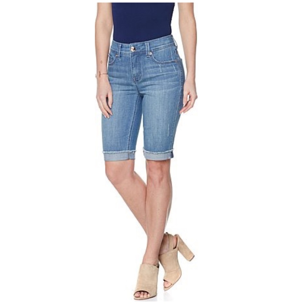 Melissa McCarthy Seven7 Denim Bermuda Shorts.
